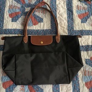 Longchamp Le Pilage Large Black Tote